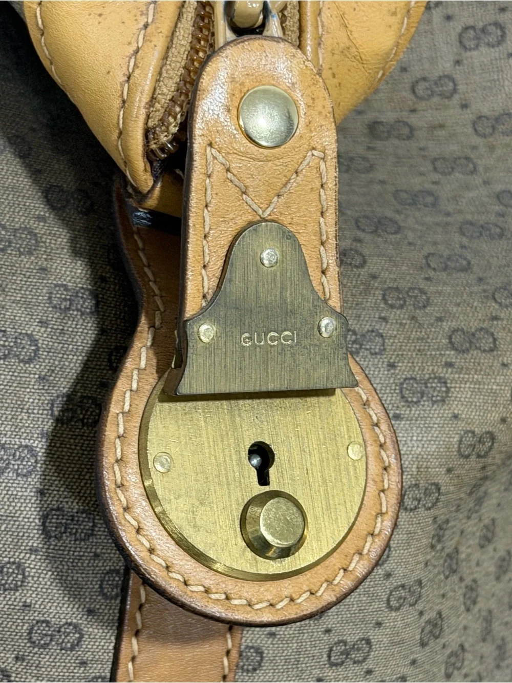 Vintage Gucci Micro GG Supreme Boston Travel Bag